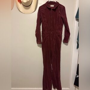 Free People Jayde Corduroy Long Sleeve Flare Jumpsuit